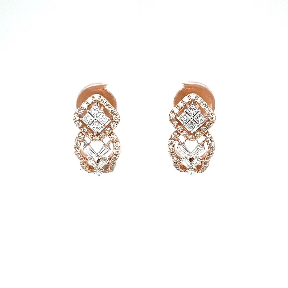 Laila diamond half hoop earrings by...