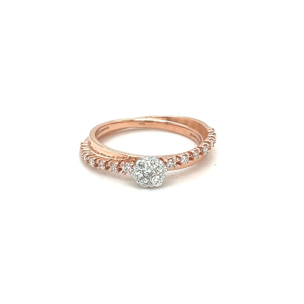 Simple Ring with Gold and Diamond L...