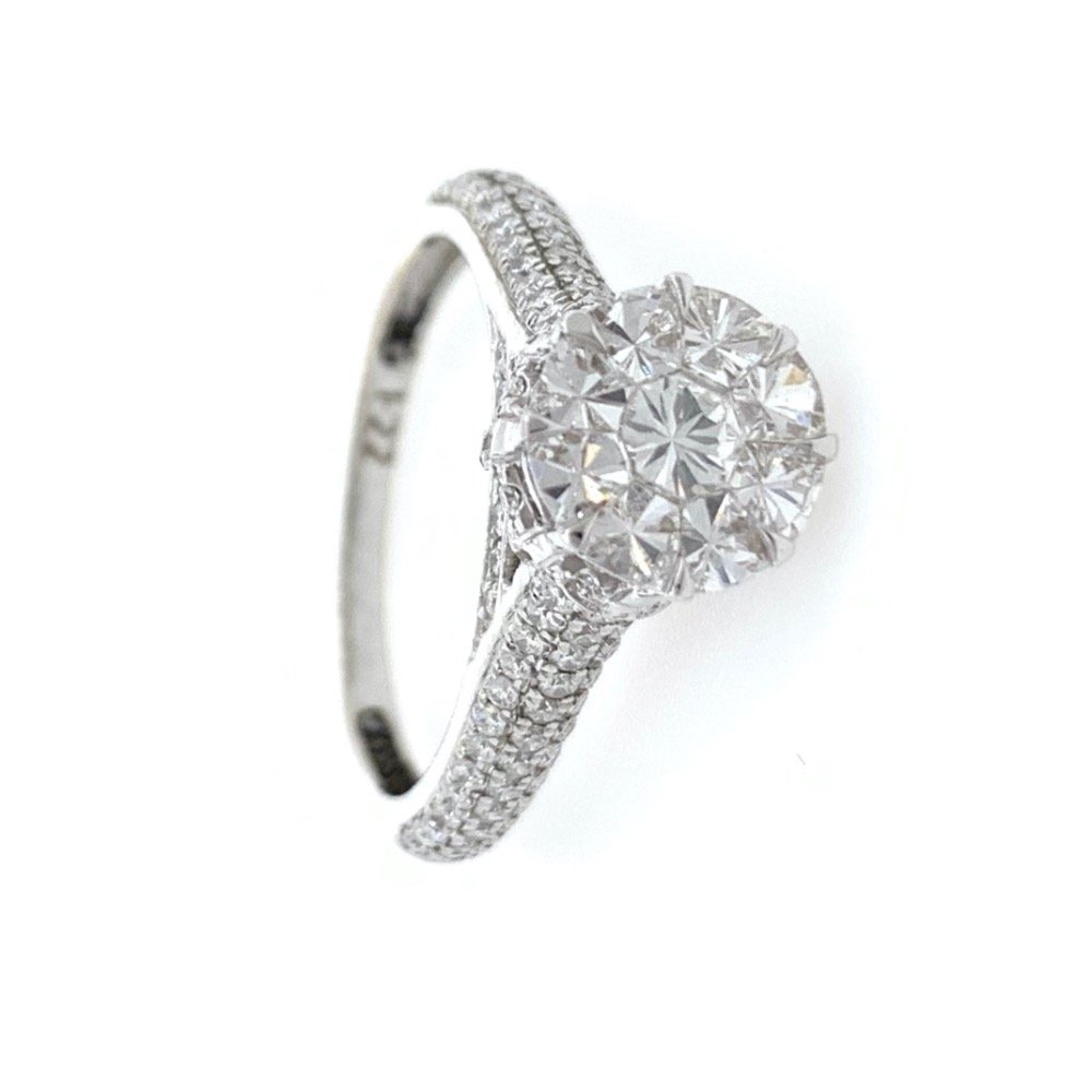 18kt / 750 white gold engagement di...
