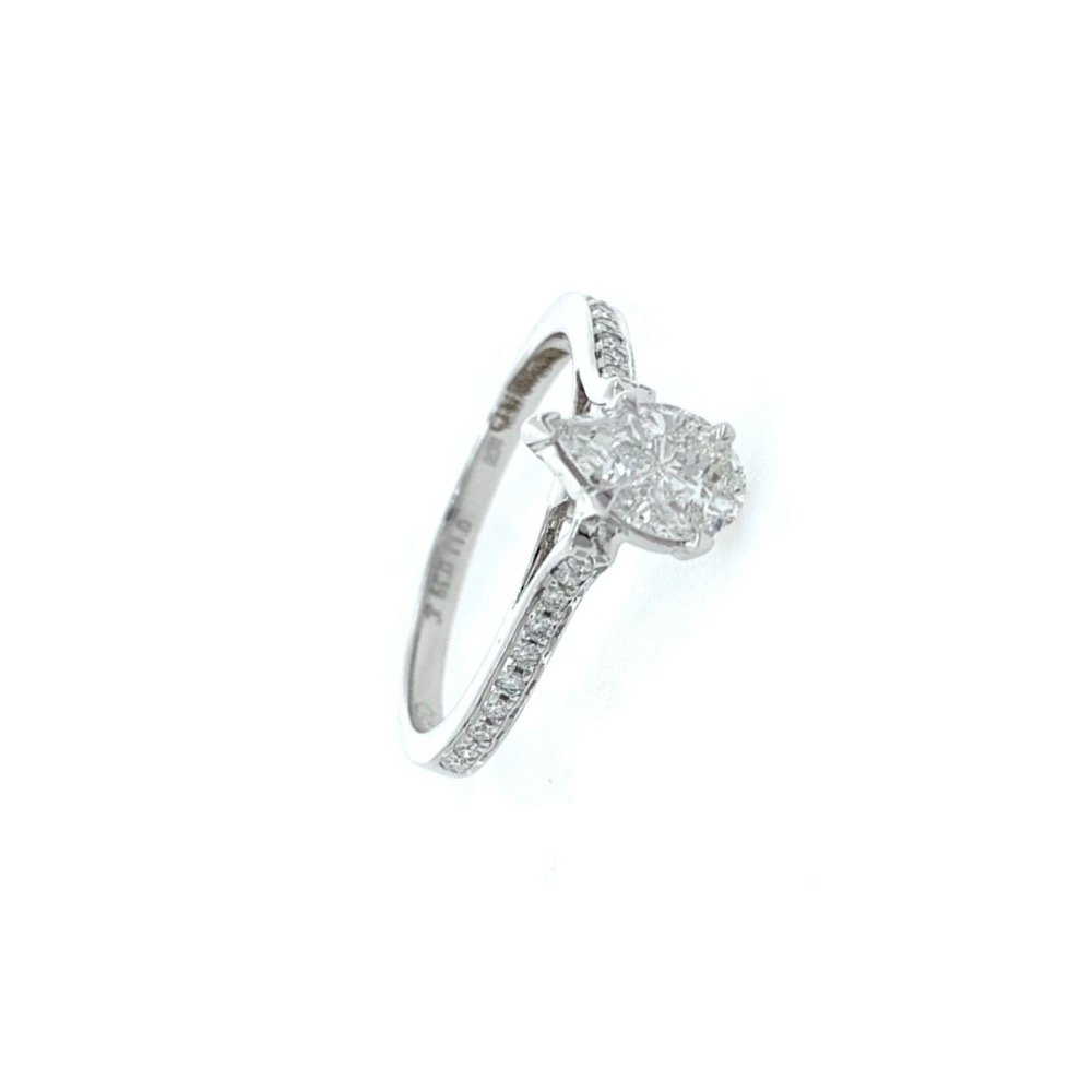 Pear shaped solitaire diamond ring...