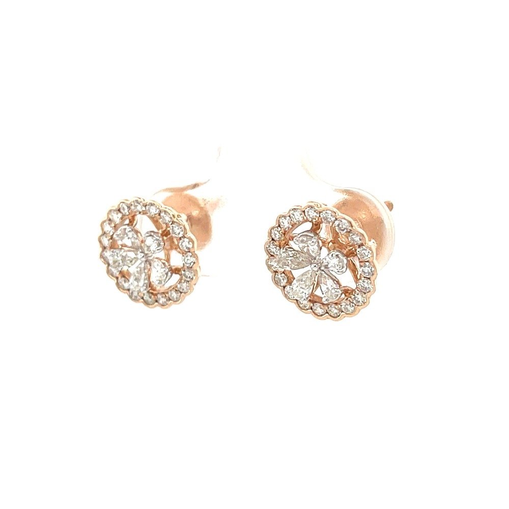 Circular Pear Diamond Stud Earring for Everyday Wear