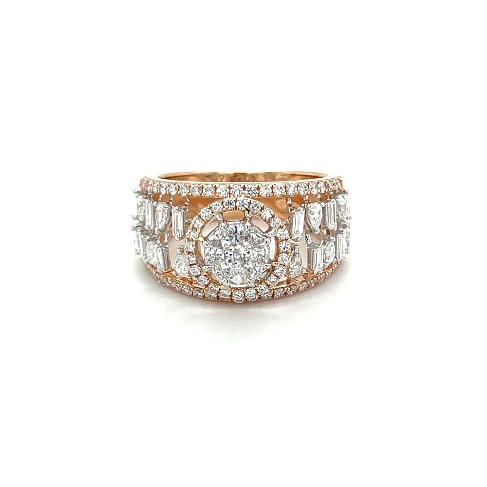 Diamond Wedding Ring with Pear Diam...