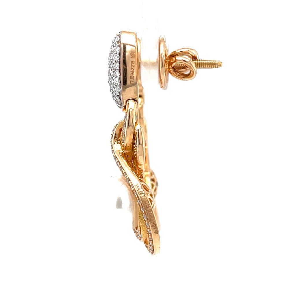 Mini latkans with a pearl in the centre in vvs quality diamonds