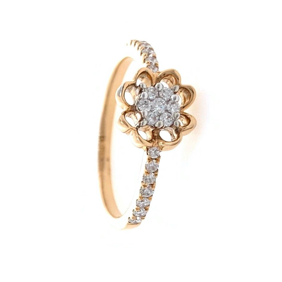 18kt / 750 Rose gold Floral Design...