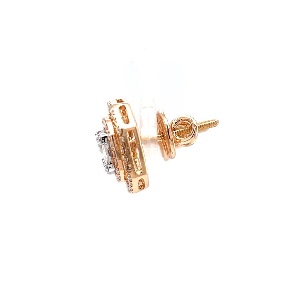 Octagon shaped emerald cut diamond butty with dual line