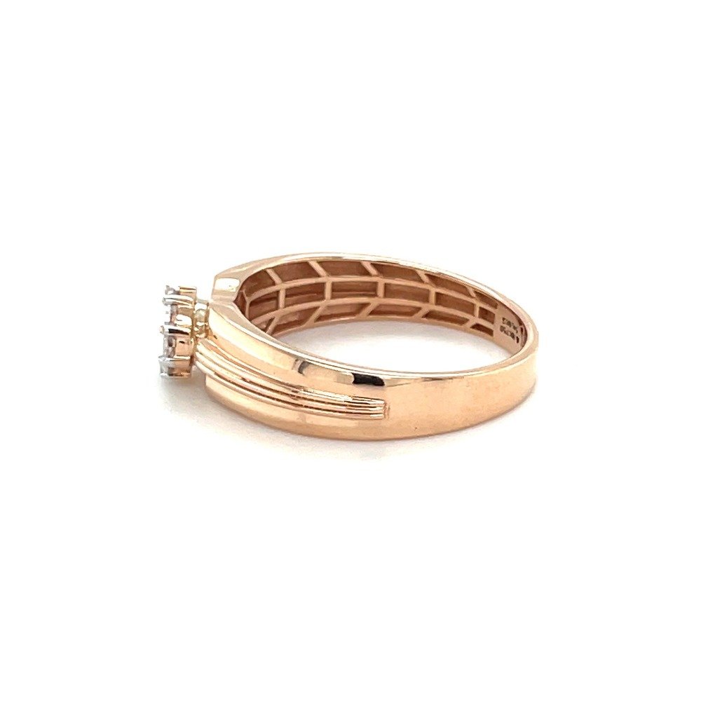 Omega Diamond Engagement Ring in Rose Gold