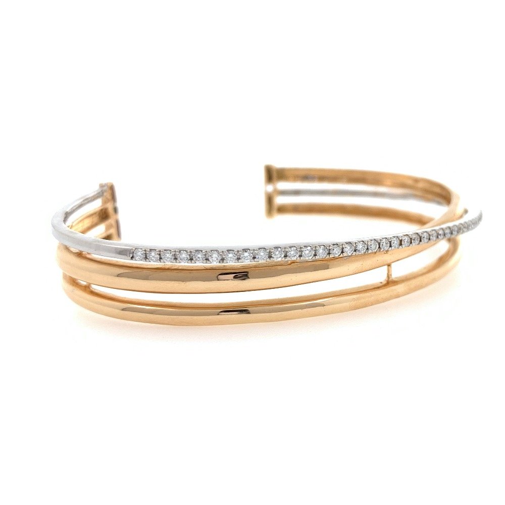 18kt / 750 rose gold fancy micro set diamond bracelet 7brc28