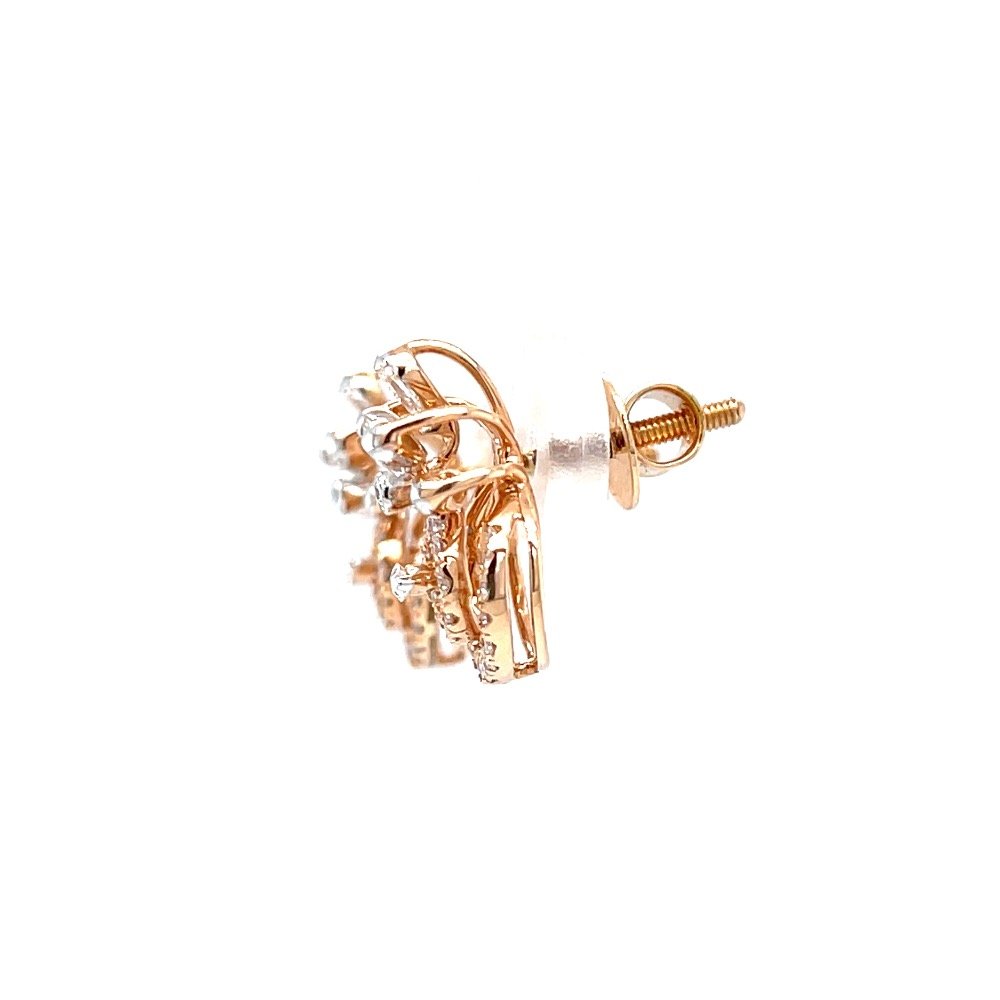 Preciosa stud in marquise pear and round diamond