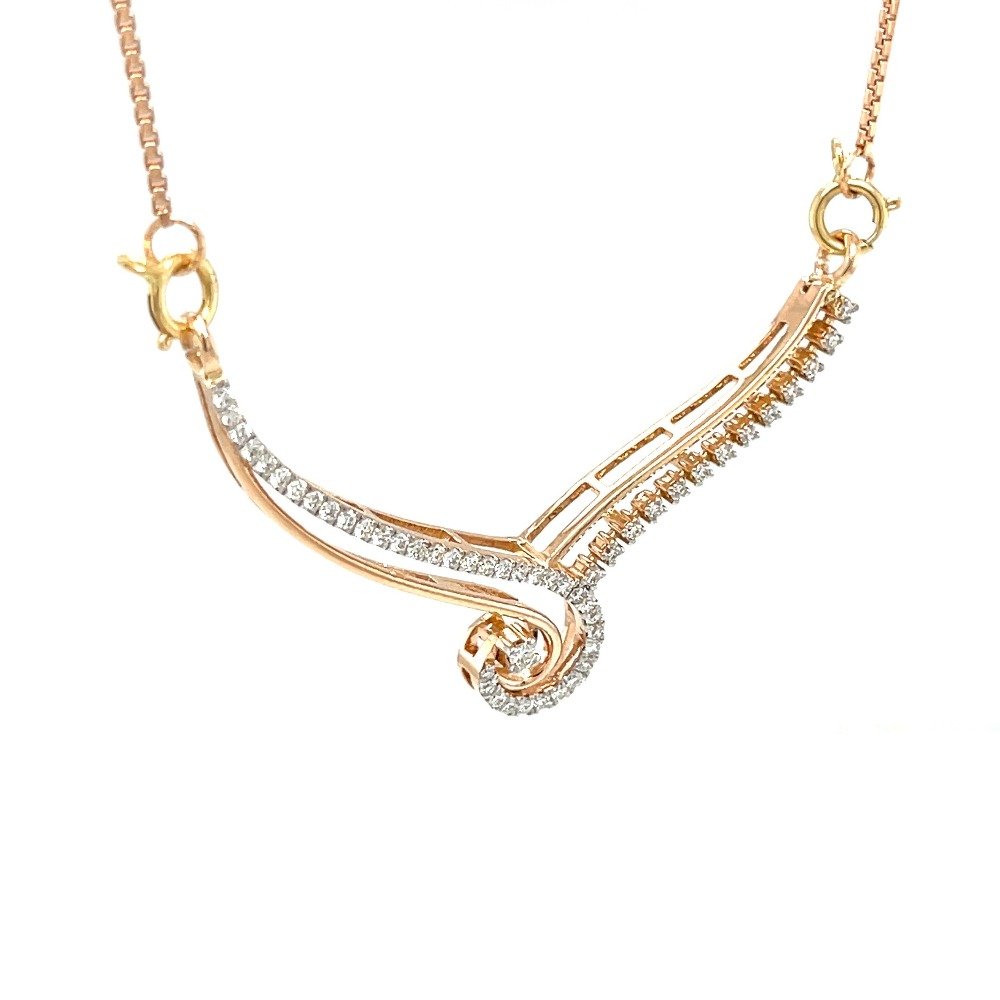 Linear Diamond Tanmaniya Mangalsutra Pendant