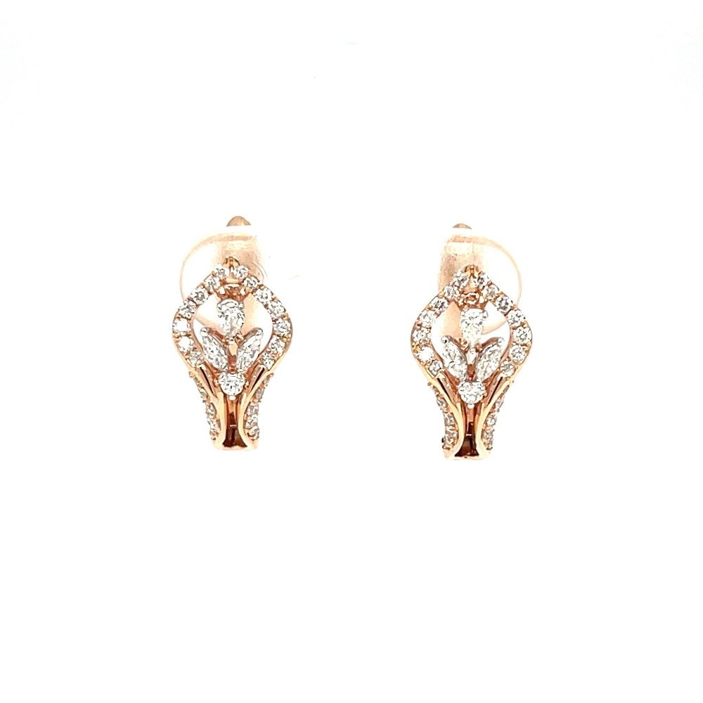 Bud Diamond Hoop Bali Earring by Ro...