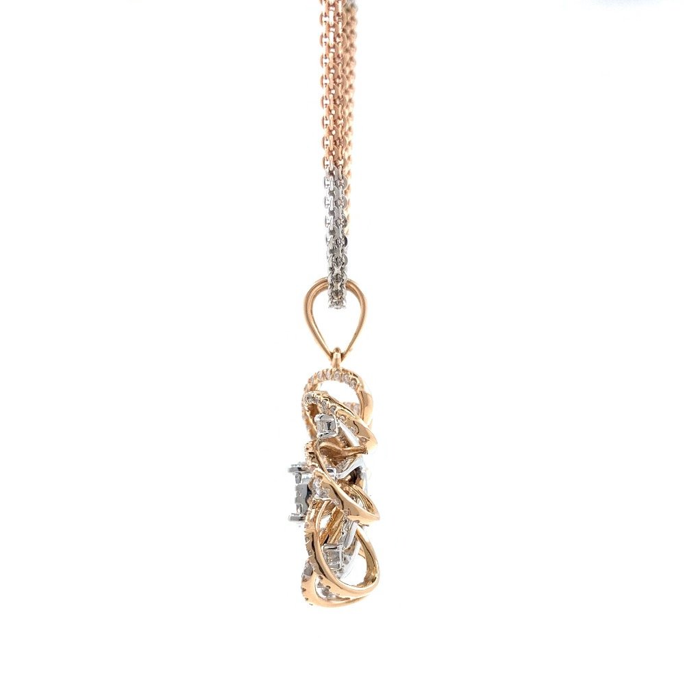 Windmill Inspired diamond pendant in 18k Rose gold 9SHP53