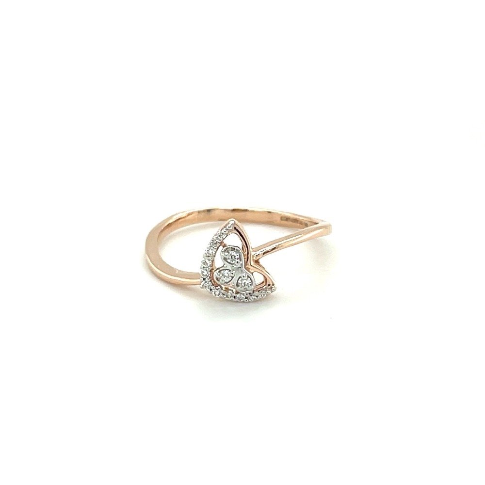Heart Shaped Diamond Ring with Twis...