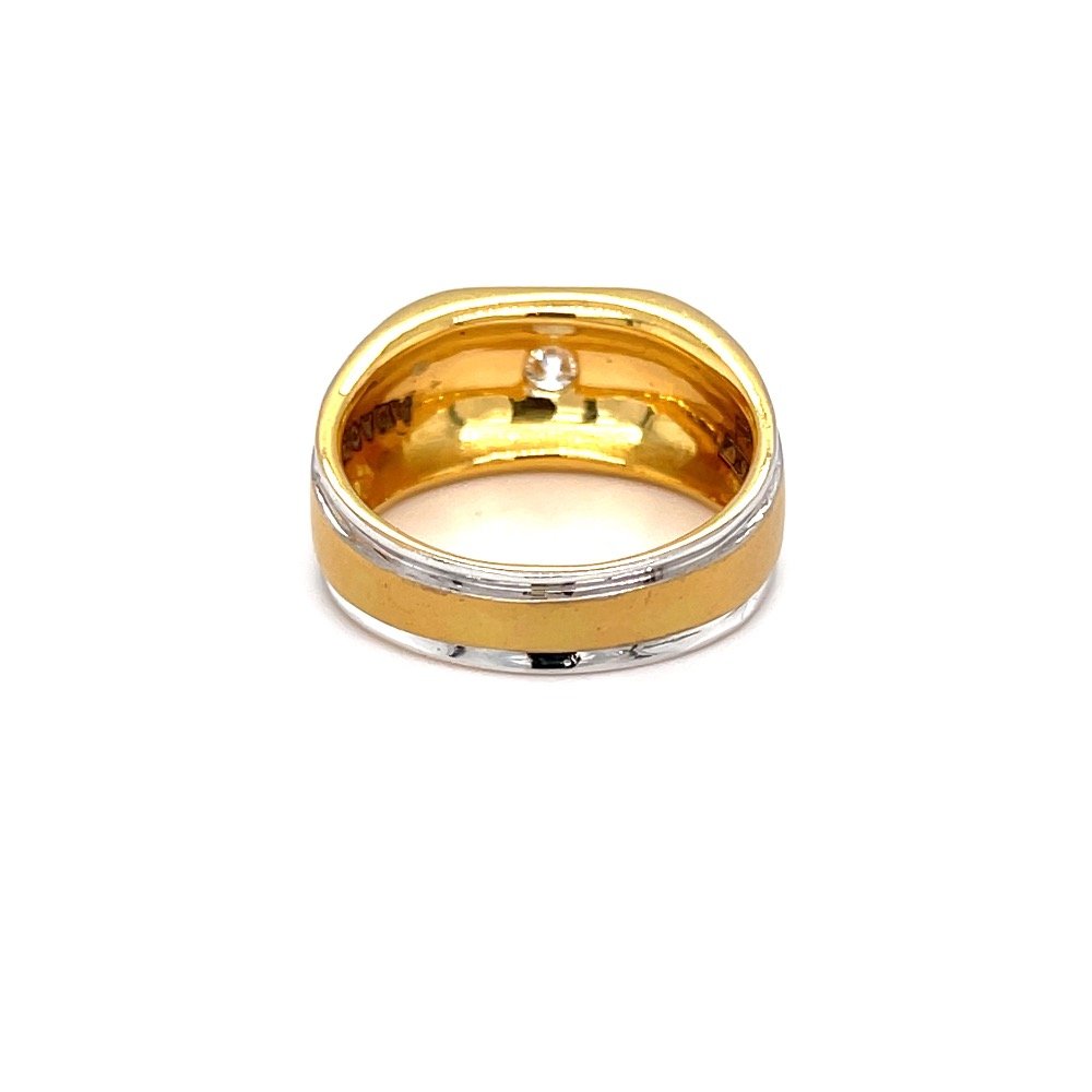 Solitaire band engagement diamond ring in matt finish